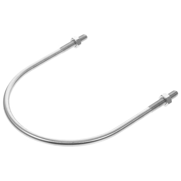 CIMAXIC 1Set U Shaped Large Bolt Clamp Silver 304 Stainless Steel for Trailer