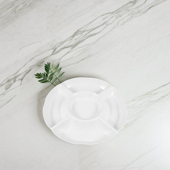 CIMAXIC 1Set White Rectangular Serving Trays Easy to Clean Business Owners Party Gathering