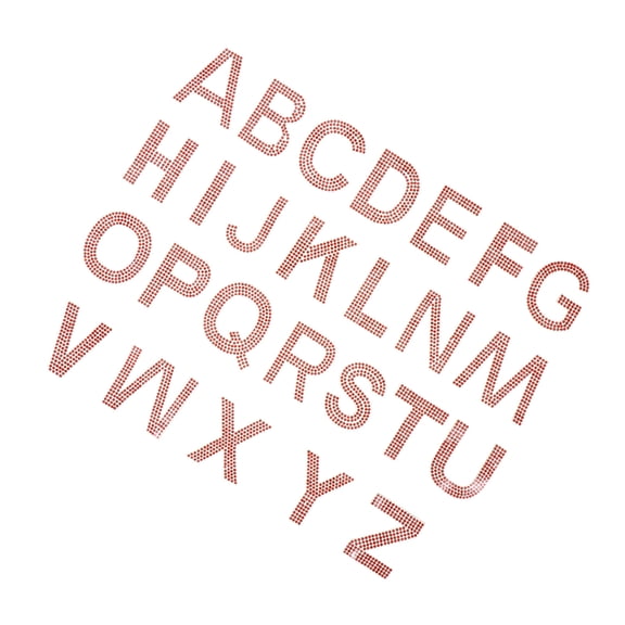 CIMAXIC 1Set Red Embroidered Alphabet Patches Iron on for Personalizing Jeans Shirts Bags