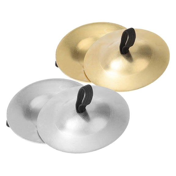 CIMAXIC Finger Cymbals 2 Pairs Handheld Percussion Instruments for Dance, Rhythm, Music Performance, and Creating Lively Atmosphere