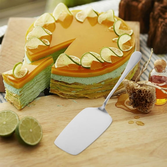 CIMAXIC 2 Pcs Cake Cutting Accessories Silver Dessert Serving Ergonomic Grip For Parties Weddings