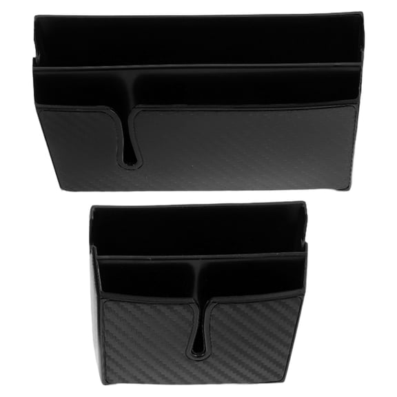 CIMAXIC Car Dash Organizer Phone Holder Carbon Fiber Texture 2 Pcs