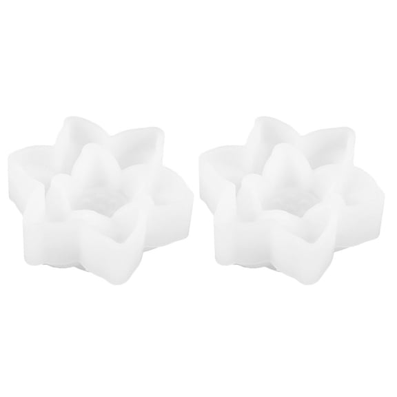 CIMAXIC Creative Crystal Epoxy Mold White Silicone for DIY Desktop Ornaments 2Pcs