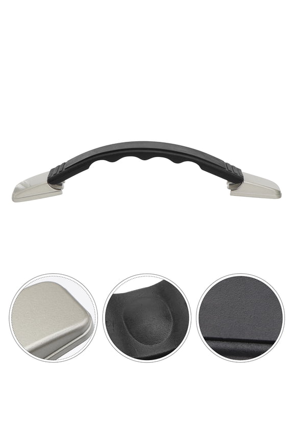 2Sets Travel Suitcase Handle Black Plastic Replacement for Tool Cosmetic Flight Cases