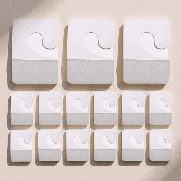 CIMAXIC 200Pcs Transparent Hanging Sticker Hooks Adhesive Tabs for Retail and Home Use