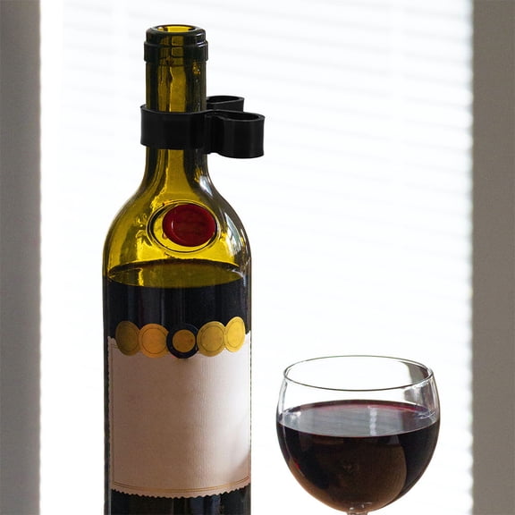 CIMAXIC 20Pcs Black Wine Bottle Candle Clips with Prevent Tilt or Fall for Party Hosts and Special Occasions