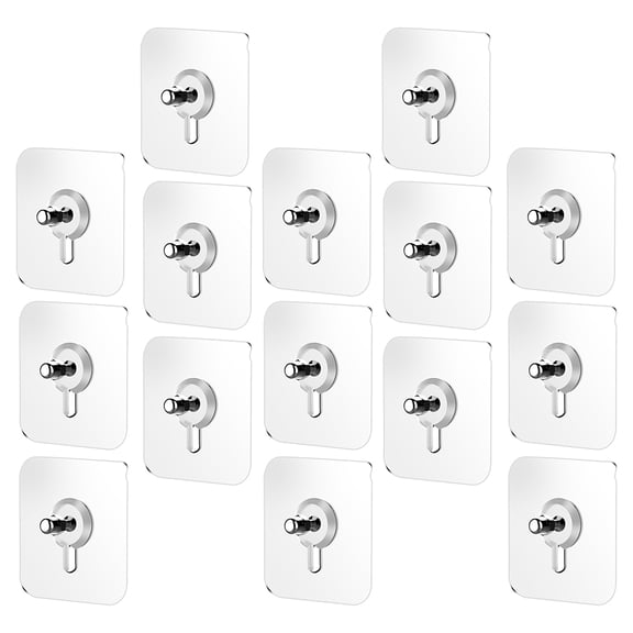 CIMAXIC Silver Acrylic Wall Hooks for Home Easy to Use and Install