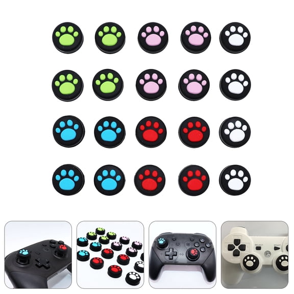 CIMAXIC 20pcs Joystick Caps Protective Silicone Green for Gamers Gaming Experience