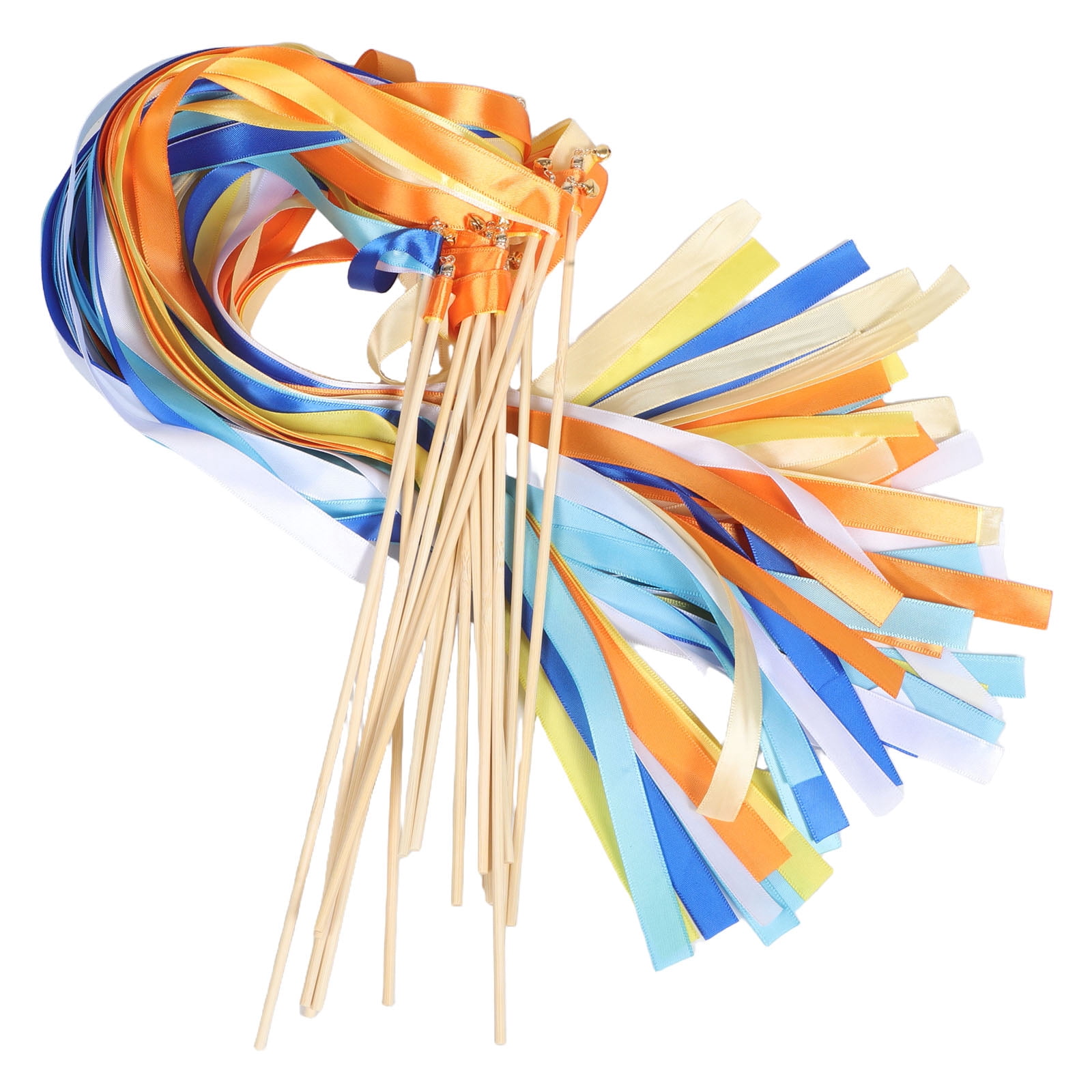 CIMAXIC 20pcs Ribbon Fairy Wands with Wooden Handles and Bells - Ribbon ...