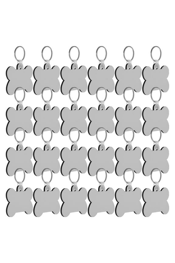 DIY Blank Keychain Silver Mdf Heat Transfer for Custom Art Decor