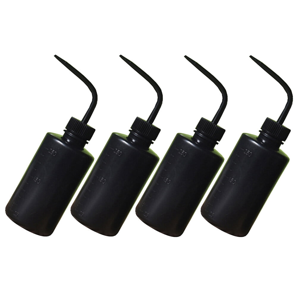 CIMAXIC 250ml Black Plastic Rinse Bottle with Easy Squeeze Water ...