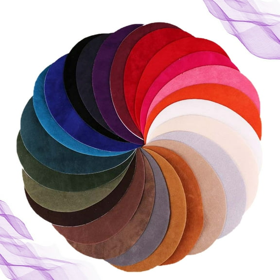 CIMAXIC 25Pcs Patchwork Stickers Assorted Color Fabric Patches for Clothes Elbow Knee Mending