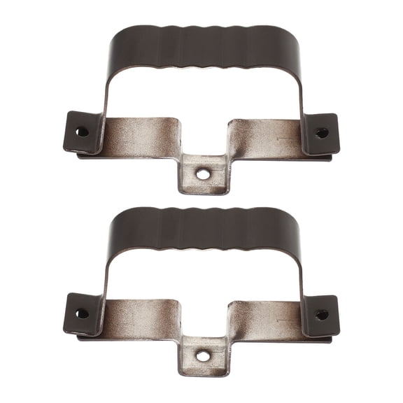 CIMAXIC Heavy Duty Aluminum Pipe Clamp for Gutters, Coffee, Outdoor, Durable, 2Pcs