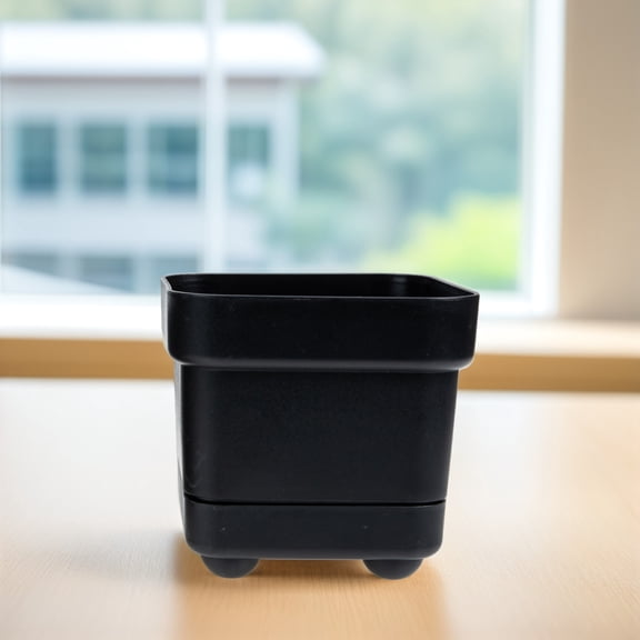 CIMAXIC 2Pcs Self Watering Plant Storage Containers Plastic Planters for Home and Office Decoration