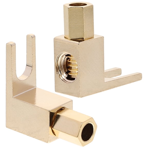 CIMAXIC 2Pcs Banana Plug for Audio Enthusiasts Right Angle Copper Gold Plated