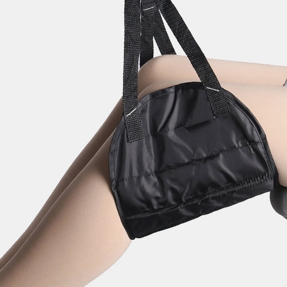 CIMAXIC Portable Airplane Foot Hammock Black Oxford Cloth 2Pcs