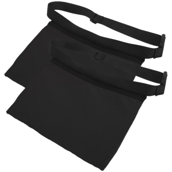 CIMAXIC Drawstring Mesh Bags Tennis Ball Mesh Bags Black 2Set 12.2X9.8X0.4In