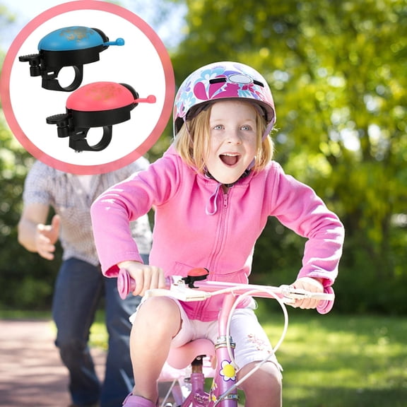 CIMAXIC Durable Bike Bell Blue Aluminum for Safety Warnings on Bikes 2Pcs