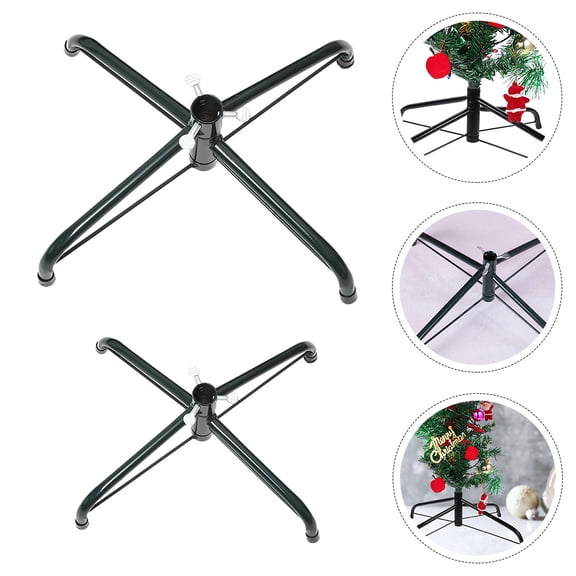 CIMAXIC 2-Pack Metal Christmas Tree Holders, and Wear-Resistant Stands for Xmas Decoration