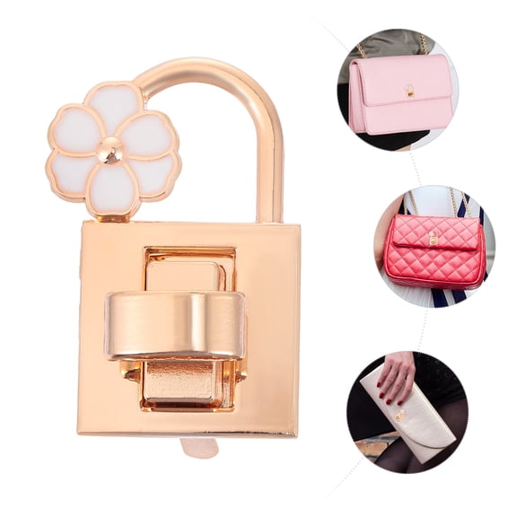 CIMAXIC 2Pcs Bag Lock Clasps Golden Metal Purse Buckle Locks Smooth Open Close for Bags