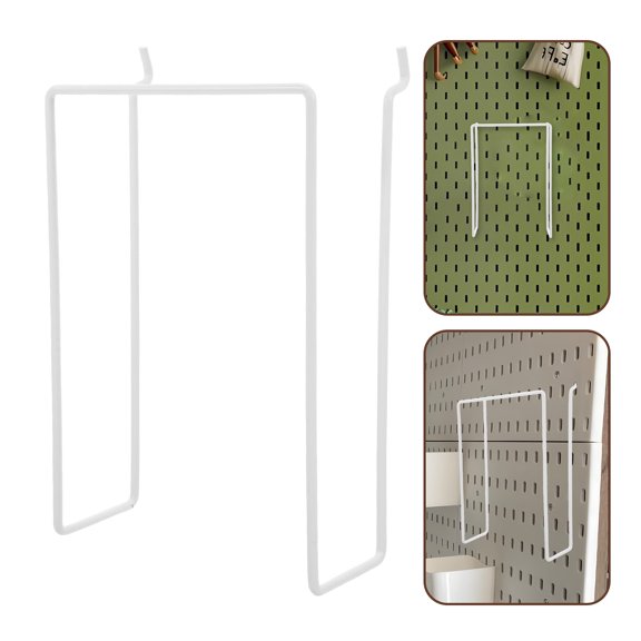 CIMAXIC Adjustable Pegboard Hooks, High Strength Metal, White, Perfect for Desk Accessories, 2Pcs