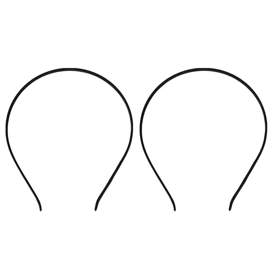 CIMAXIC Daily Wear Headdress Black Cloth-Covered Headband DIY Accessory 2Pcs