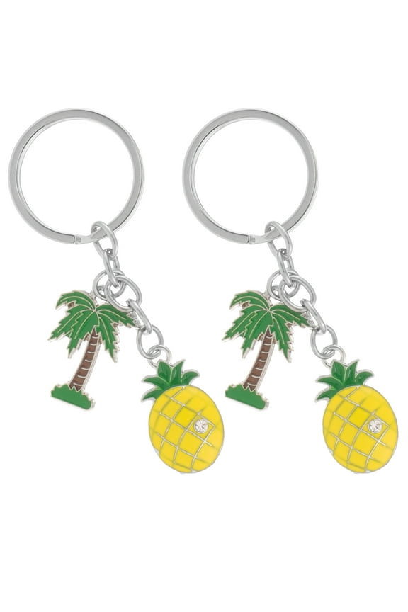 2Pcs Decorative Pineapple Key Chains with Sturdy Structure Ideal for Car Key Chains Or Bag Charms