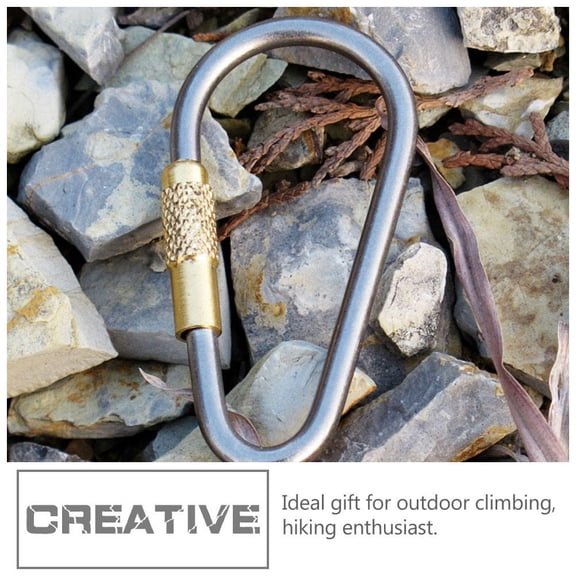 CIMAXIC 2Pcs High Strength Titanium Alloy Camping Carabiner Clip for Hiking Outdoor Activities