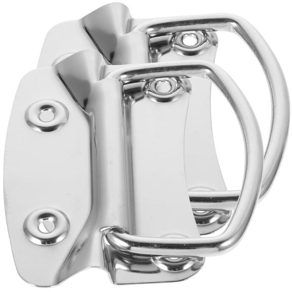 CIMAXIC 2Pcs Metal Heavy Duty Pull Handles for Toolbox Chest Doors with Four Hole Mounting Base