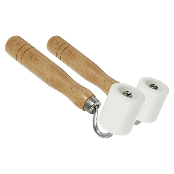 CIMAXIC 2Pcs Multi Wallpaper Seam Roller with Wooden Handle for Roofing Projects