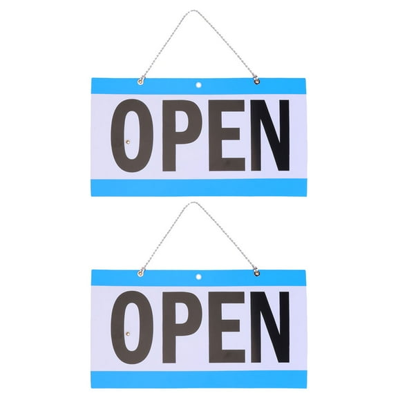 CIMAXIC 2Pcs Open Closed Sign Business Hours Display Kit with Red Clock Hands for High Visibility