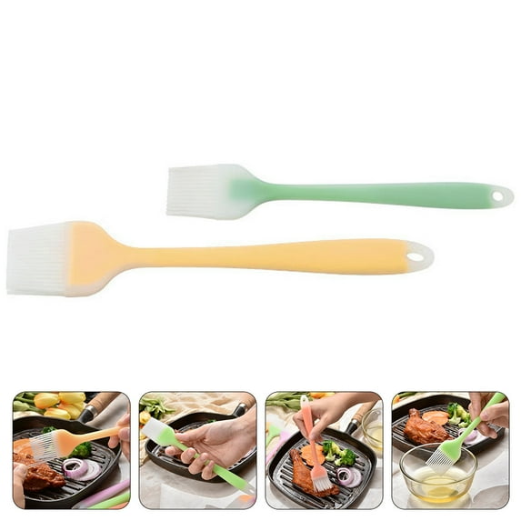 CIMAXIC 2Pcs Pastry Brush with High Temperature Resistance for Cooking and Baking 11.8x7.9x3.9in