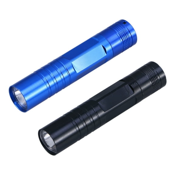 CIMAXIC 2Pcs Portable Flashlight Aluminium Alloy Black Blue For People Who