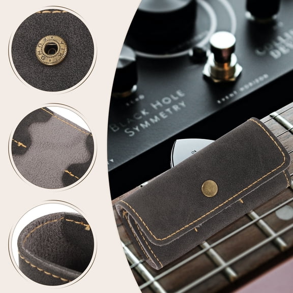 CIMAXIC 2Pcs Portable Guitar Pick Bag for Acoustic Guitar Pick Holders Travel and Use