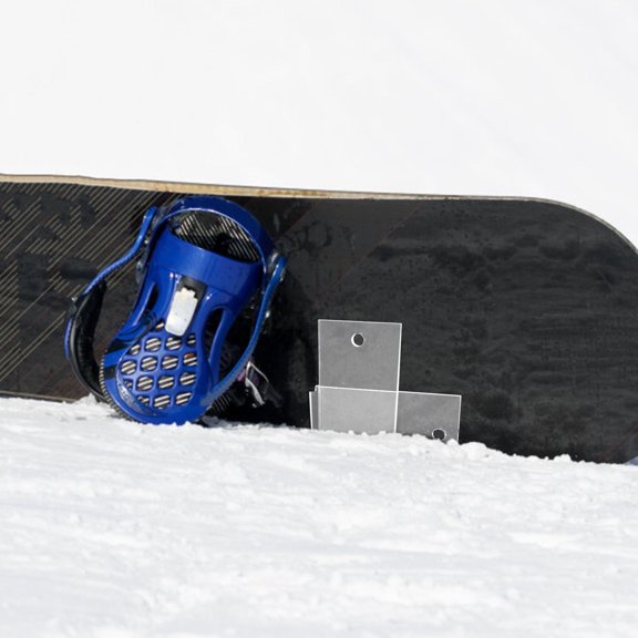 CIMAXIC 2Pcs Portable Stainless Steel Snowboard Wax Scraper Tool for Ski Base Cleaning