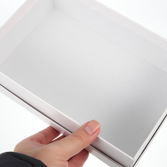CIMAXIC Box With Lid Kraft Paper present Box White 2Pcs