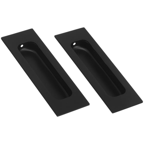 CIMAXIC 2-Pack Black Rectangular Cabinet Handles, Design with Easy Installation for Kitchen and Furniture