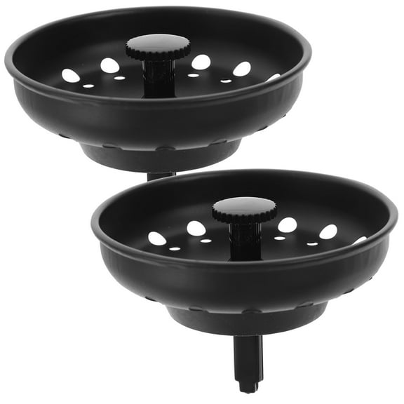 CIMAXIC 2Pcs Sink Drain Strainer Plug Made of Steel with Handle for Kitchen Sink