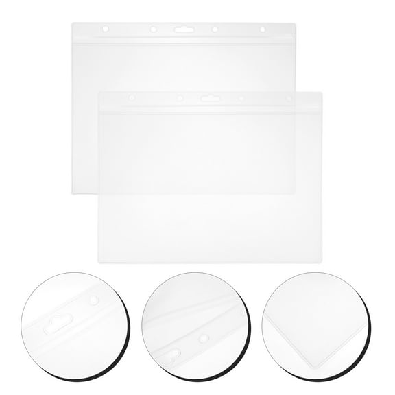 CIMAXIC 2Pcs Transparent PVC Protective Covers for Files Certificates and Paper Documents Durable Material