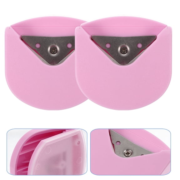 CIMAXIC 2Set Abs Manual Corner Round Punch for Scrapbook Supplies Humanized Design 2.16X2.16X0.98in