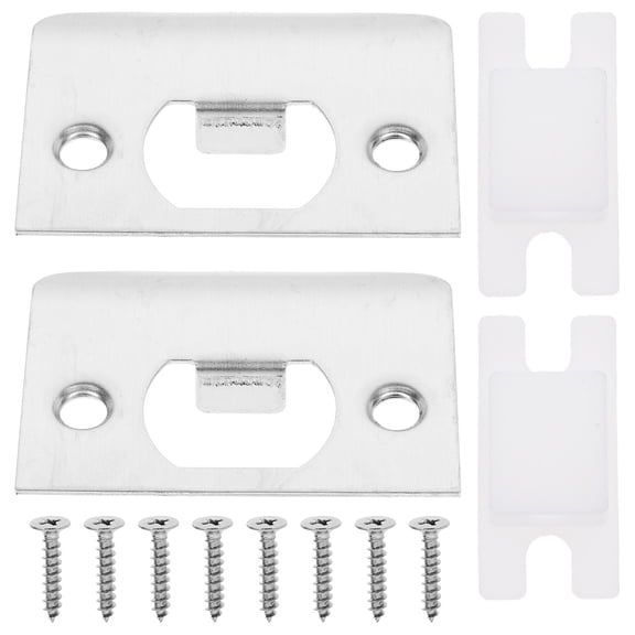 CIMAXIC Deadbolt Strike Plates Door Security Devices Stainless Steel Residential Use 2 Sets