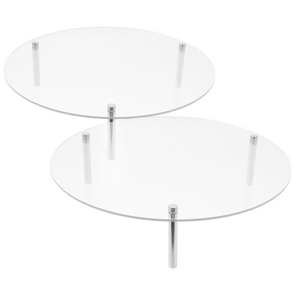 CIMAXIC 2 Sets Round Cake Display Stand With Metal Support For Displaying Desserts Perfect For Birthdays And Parties
