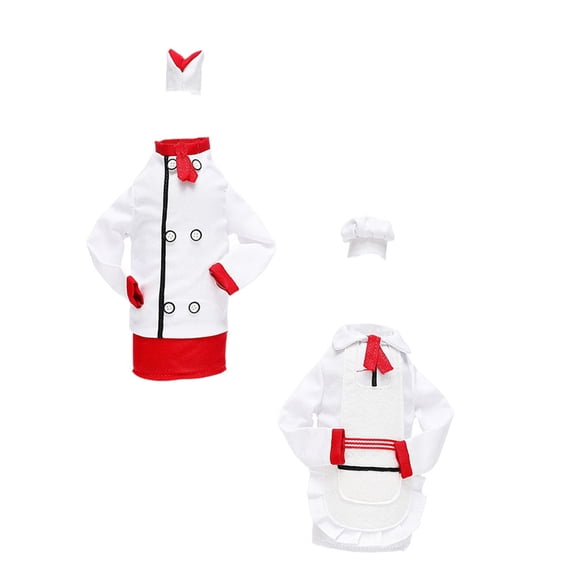 CIMAXIC 2 Sets Party Wine Bottle Decorations Cloth Chef Clothing Appearance for Friends