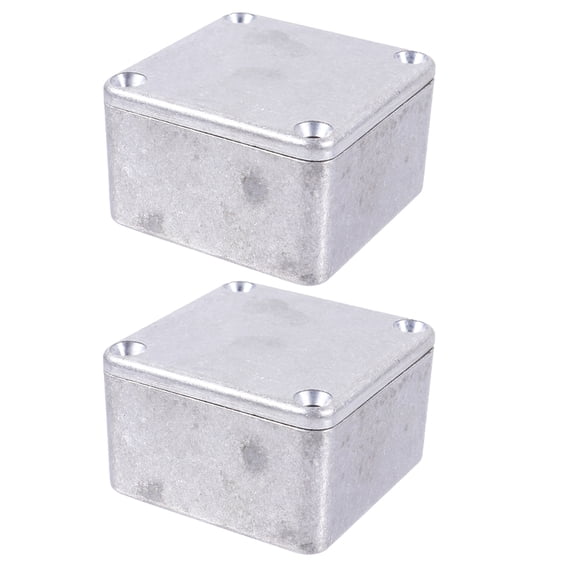 CIMAXIC 2pcs Aluminium Guitar Pedal Case Guitar Effect Pedal Protection For Outdoor Music Activities Silver