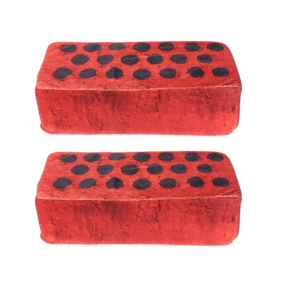 CIMAXIC 2Pcs Funny Pillows Brick Shaped Cushion Brown Plush for and Sofa-cushion Indoor Play