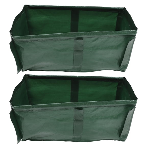 CIMAXIC Planting Container Planting Bags PE Woven Fabric Flowers Storage Holder 2Pcs