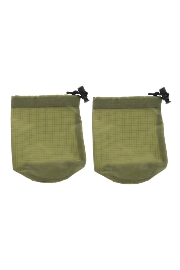 2-Pack Outdoor Emergency Raincoat Storage Bags with Drawstring, Portable Organizer Pouches for Travel
