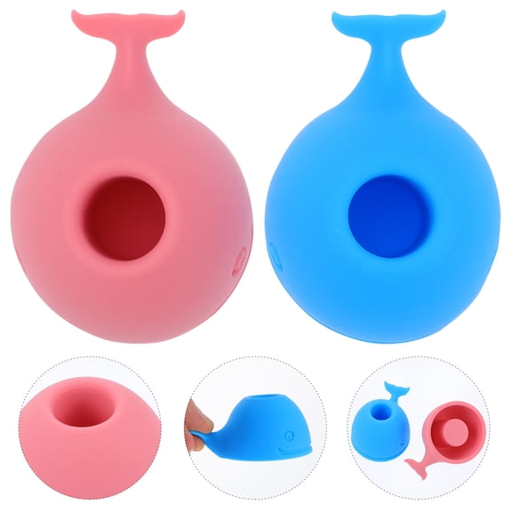 CIMAXIC cartoon toothbrush holder Silicone Quick Drying for Cleaners on Tabletop 2Pcs