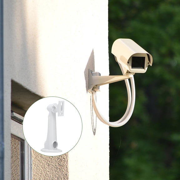 CIMAXIC 2Pcs Universal White Aluminium Alloy Security Camera Mount Bracket for Tree Use