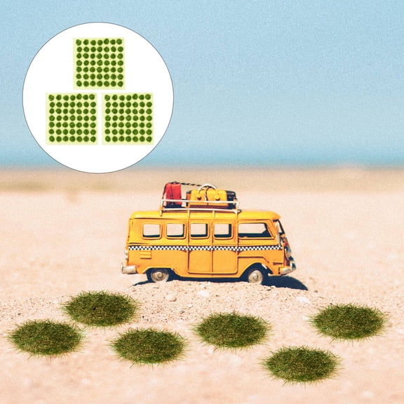 CIMAXIC Grass Mat for Model Trains Green Resin Tufted 3Pcs